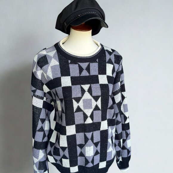 Midnight Mosaic Knit Sweater - Picture 1 of 4